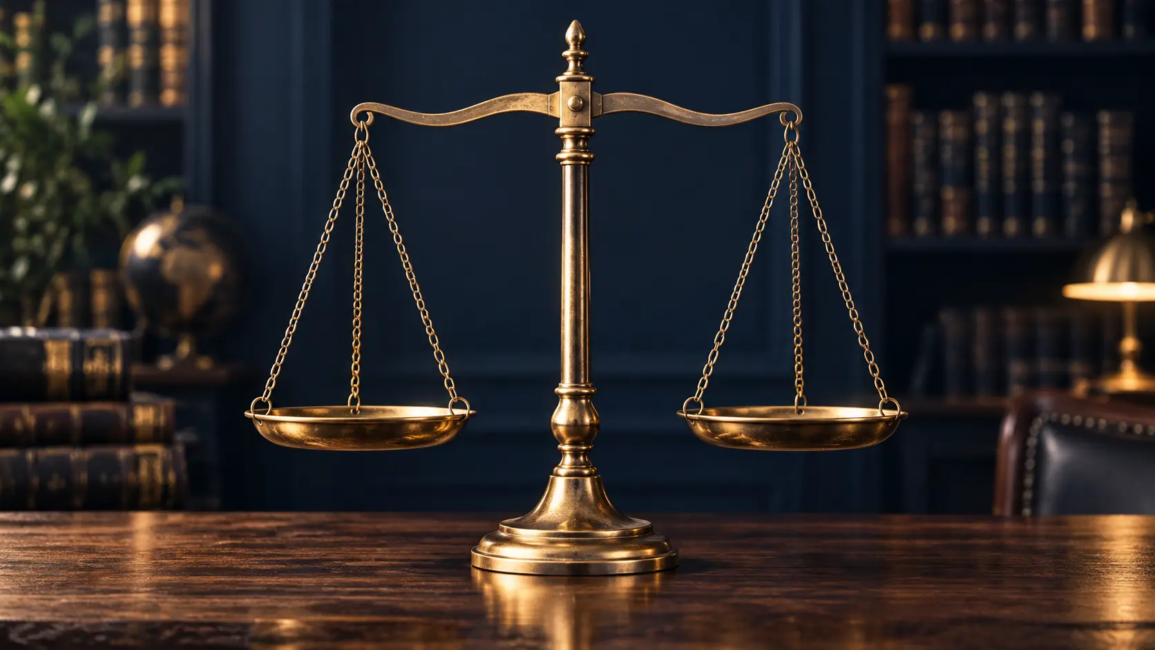 Balanced brass scales symbolising justice and dignity